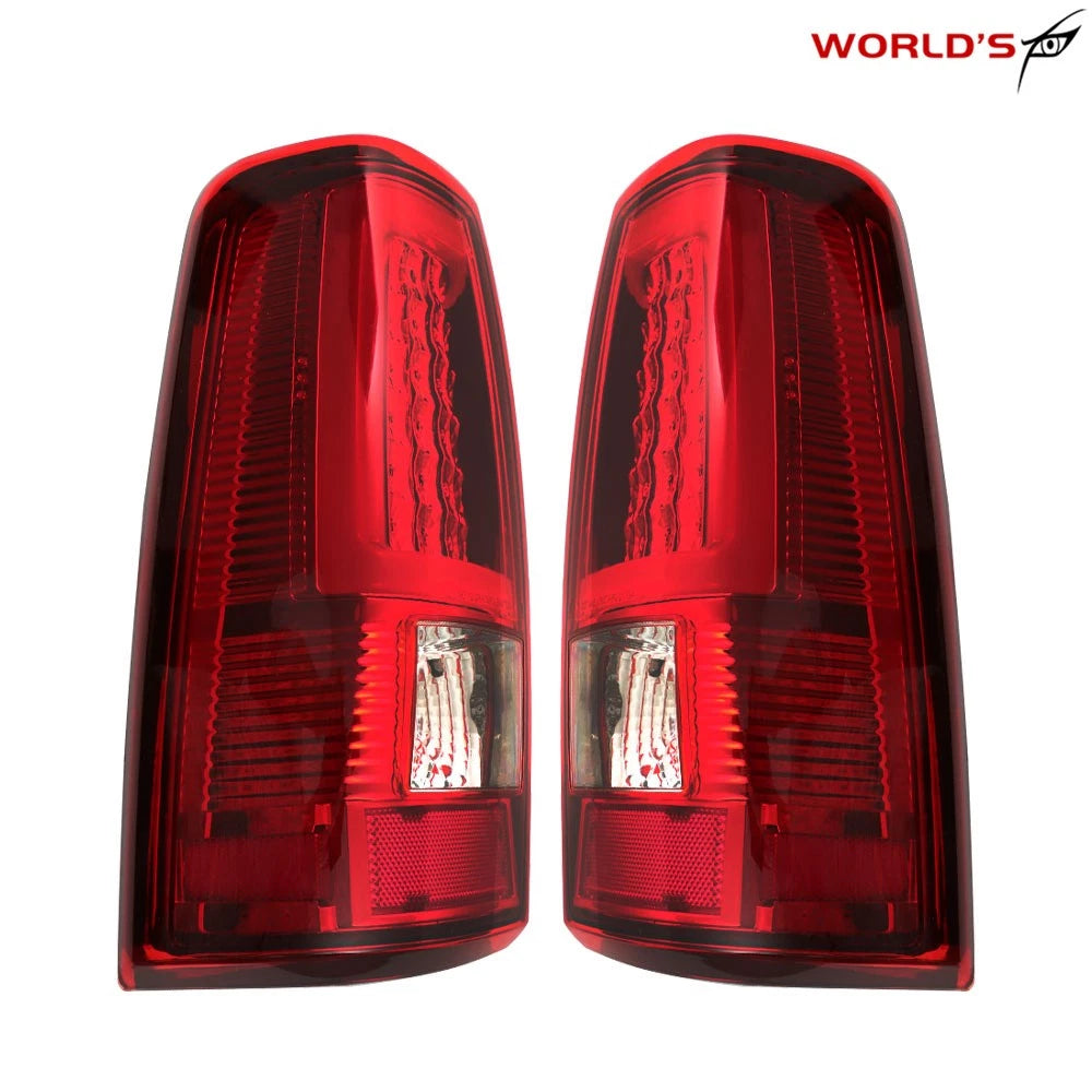 Set of 2 Red LED Tail Lights for Chevy Silverado 1500 2500 (2003–2006)