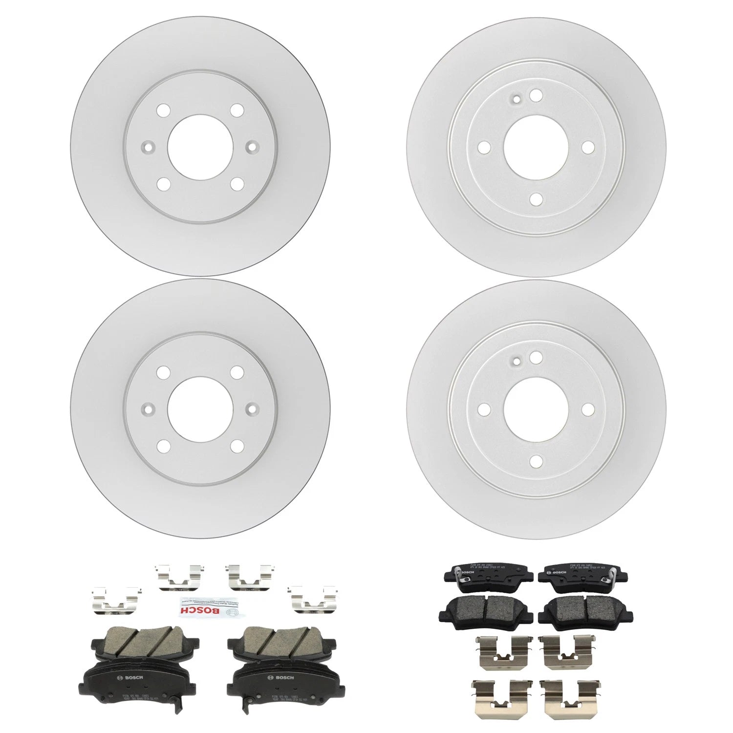 Set of 4 Bosch Quietcast Ceramic Disc Brake Pads for Accent Rio