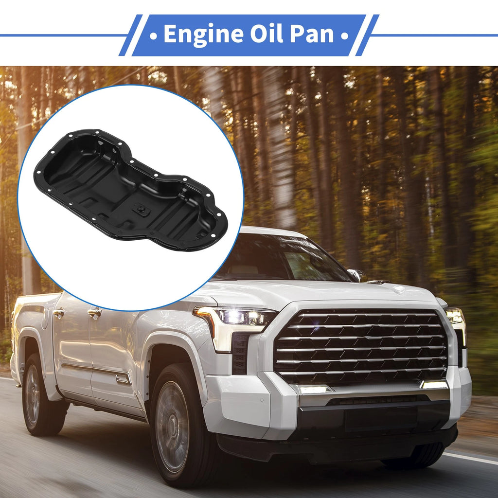 1 Pc Engine Oil Pan No.1210231020 for Toyota Tundra (2005–2006) Steel Black