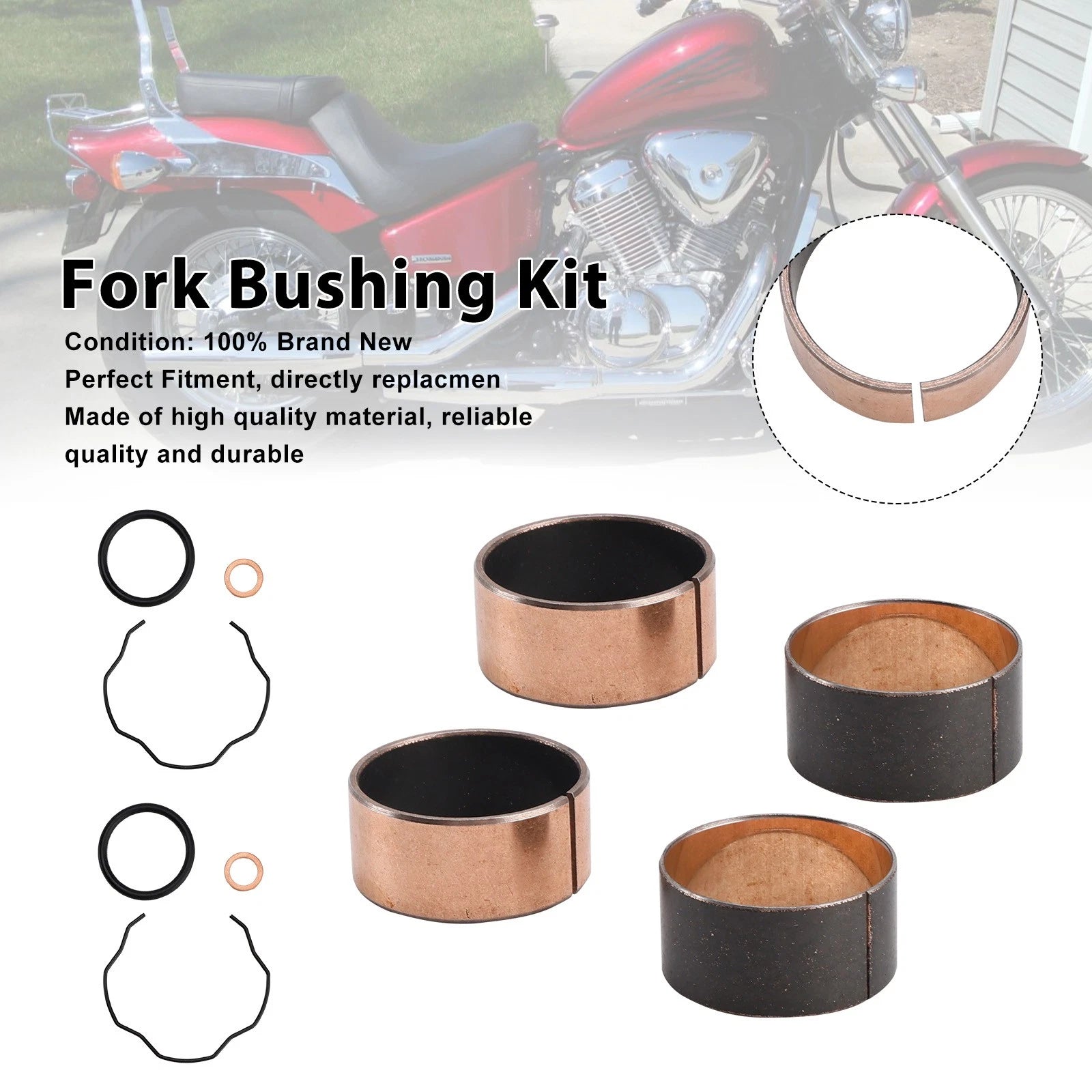 Fork Bushing Kit 38-6100 for Honda Shadow VLX 600 VT600C (1988–2007)