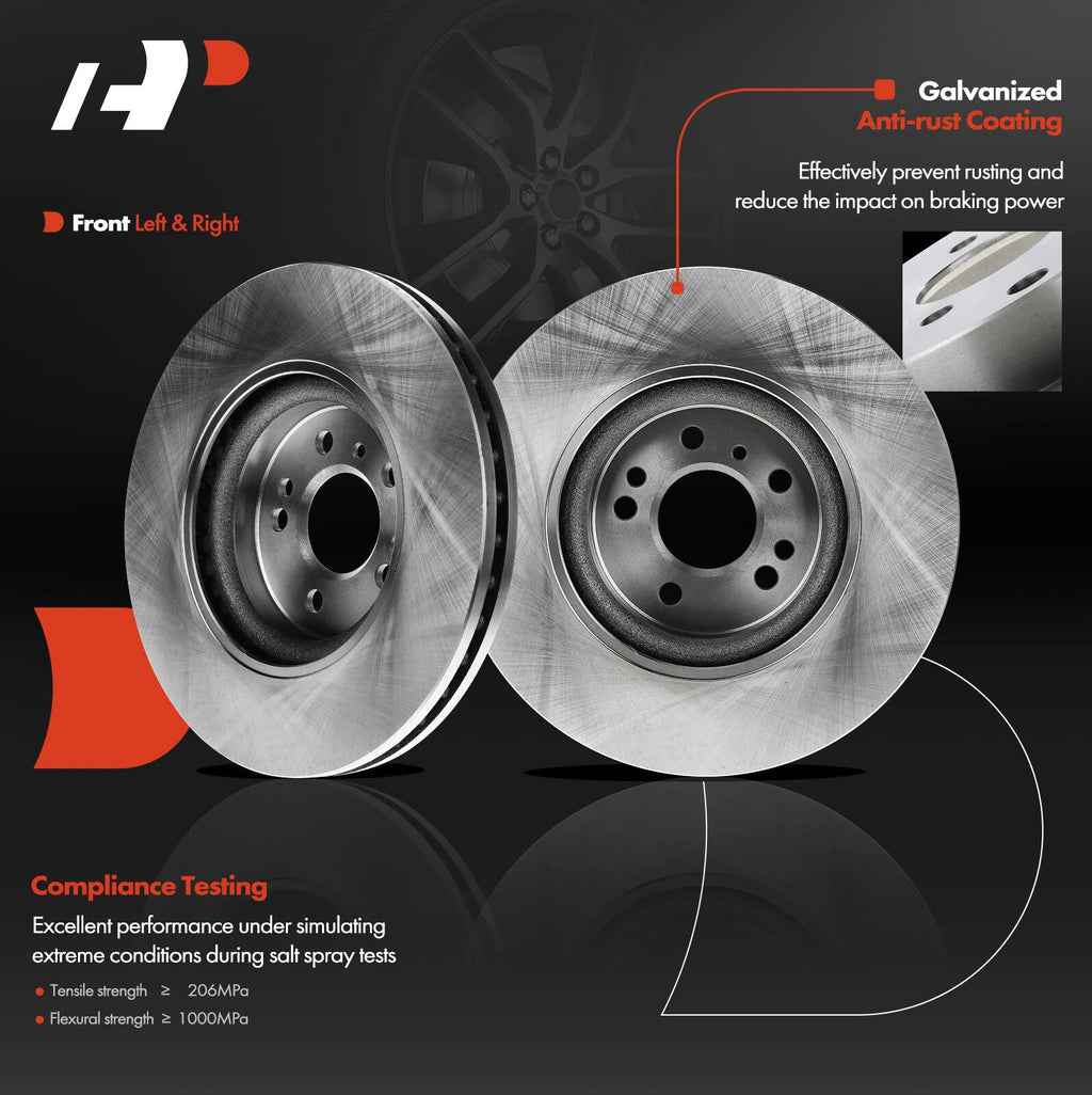 Front Disc Brake Rotors & Ceramic Pads for Mercedes-Benz ML350 (2006–2011)