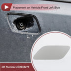 Front Left Washer Nozzle Cover Cap for Audi A6 C7 (2012–2017) 1Pcs Silver Tone