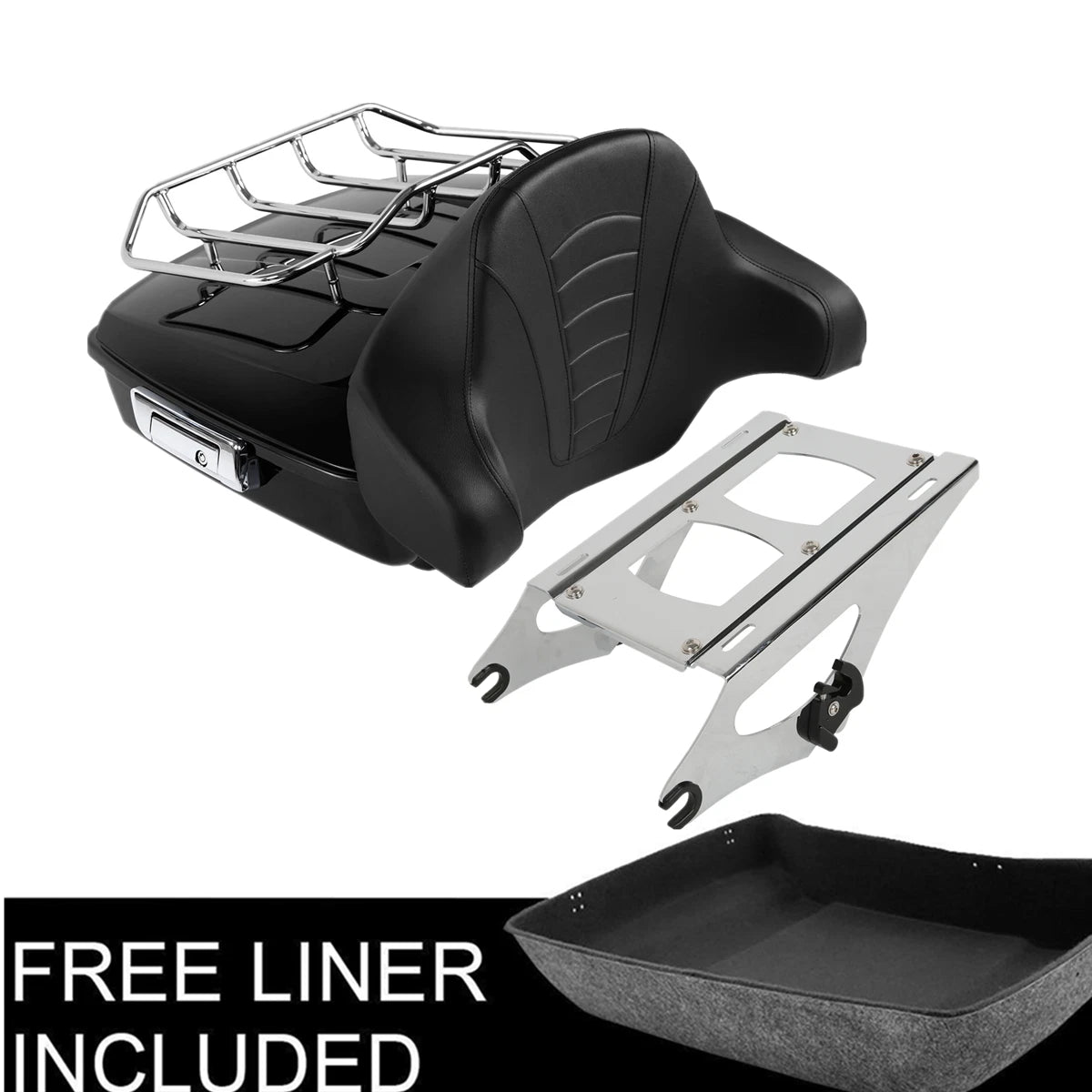 Chopped Trunk Backrest Mount Rack for Harley Touring Electra Glide (2014–2026)