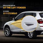 Chrome Left Side Fender Finisher Trim for BMW X4 (2015-2017)