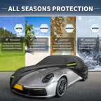 Waterproof 233D-PU Car Cover for Porsche 911 (2013-2023) with Zipper
