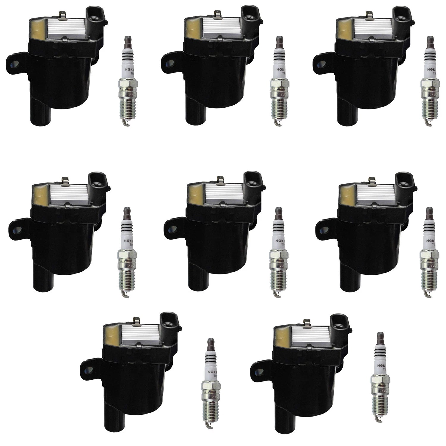 Set of 8 Ignition Coils & NGK Spark Plugs for Envoy XL Escalade V8 (2002–2006)
