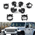 8 Pcs Black ABS Front Bumper Radar Probe Brackets for Jeep Wrangler (2018-2022)