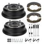 2 Rear Wheel Brake Hubs w/ Shoe Spring Kit for Kawasaki Mule 4000 4010 (2009–2023)