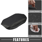 Center Console Cover Pad for Subaru Forester (2019–2023) Black Gray Stitches