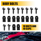20X Splash Shield Guard Engine Under Cover U-nuts & Body Bolts