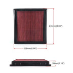High Flow Air Filter 33-2457 for Dodge Durango (2016–2023) 3.6L 6.4L