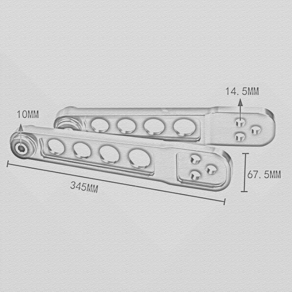 Blue Billet Rear Lower Suspension Control Arm for Honda Civic DX (2001–2005)