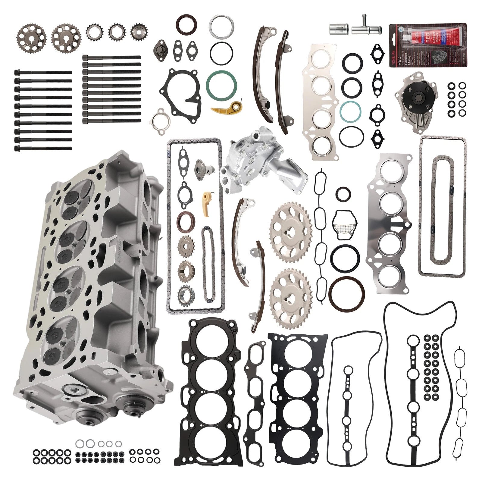Cylinder Head & Gasket Set for Toyota 2.4L 2AZFE (2001–2009)