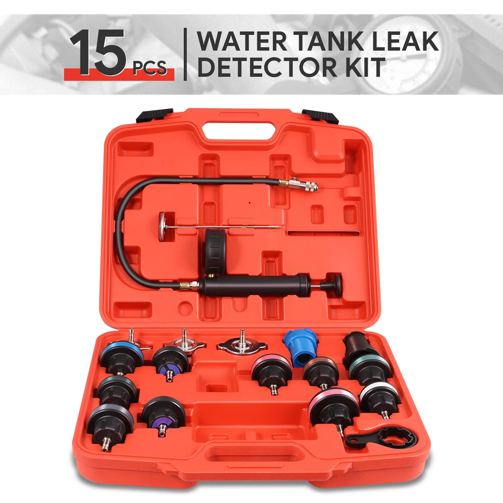 15Pcs Radiator Pressure Testing Pump with Hose for Car Pickup SUV