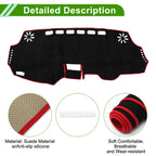 Dashboard Cover Mat for Toyota Wish (2010–2018) Sun Protector Pad Black Red