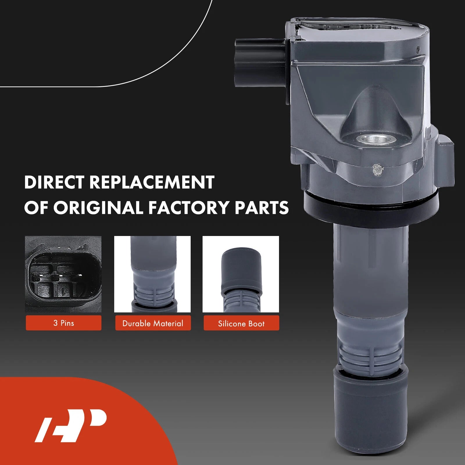 Set of 4 Ignition Coils & Iridium Spark Plugs for Honda Civic (2012–2015)