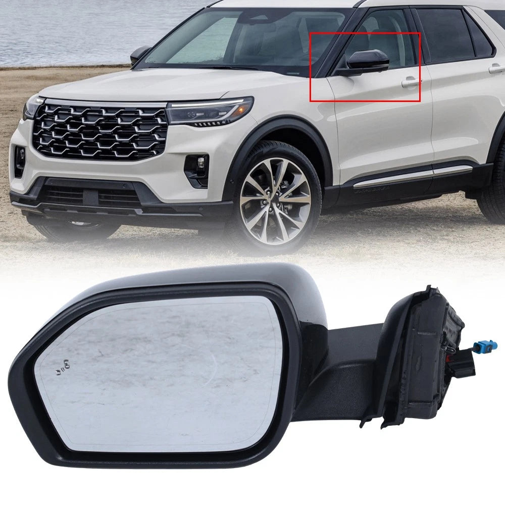 Left Side Mirror for Ford Explorer (2020–2024) w/Camera, Memory, Blind Spot, 15 Pin
