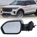 Left Side Mirror for Ford Explorer (2020–2024) w/Camera, Memory, Blind Spot, 15 Pin