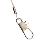 Set of 6 Surf Fishing Steel Leaders with Swivels Beads 55lb Test
