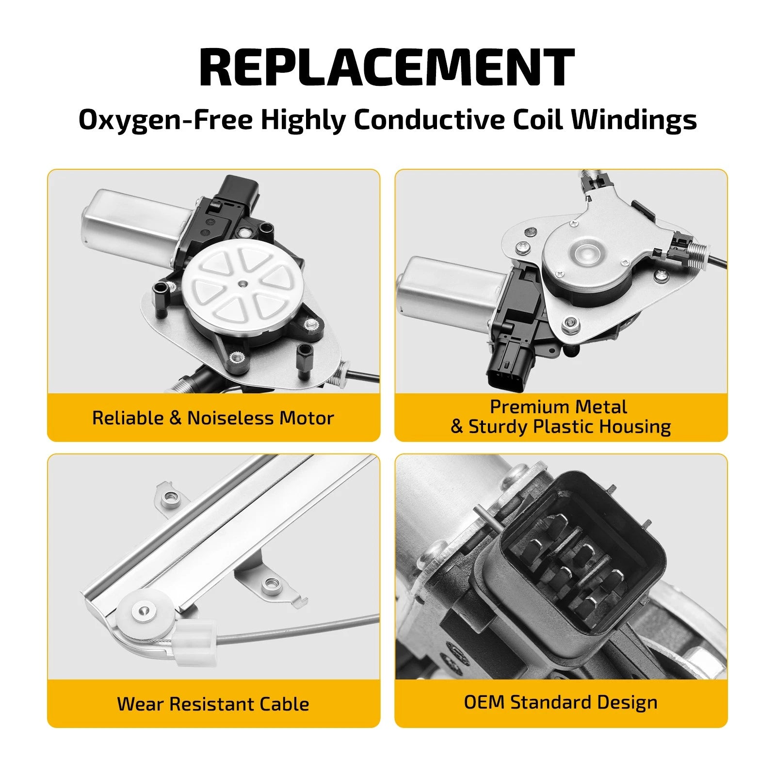 LH Power Window Regulator w/ Motor for Subaru Outback Legacy (2010–2014) 751-345
