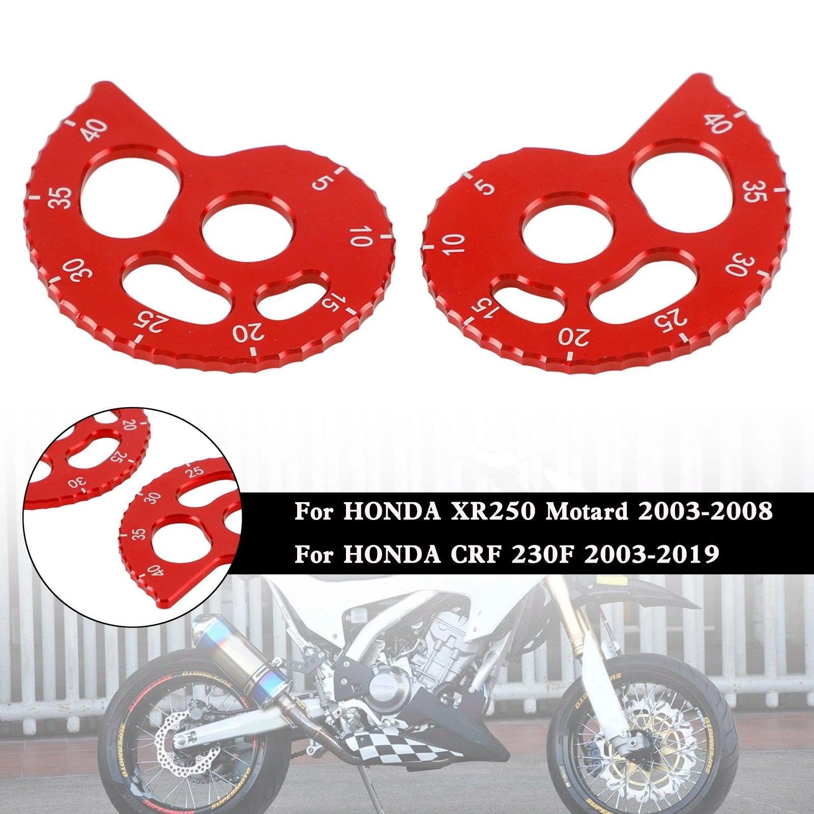 CNC Chain Adjuster for Honda CRF150F, 230L, CRM250, XR250R, XR400R, XR600R