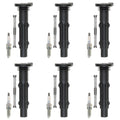 Set of 6 NGK Laser Platinum Spark Plugs & Denso Coil Boots for W204 C350 (2008–2015)
