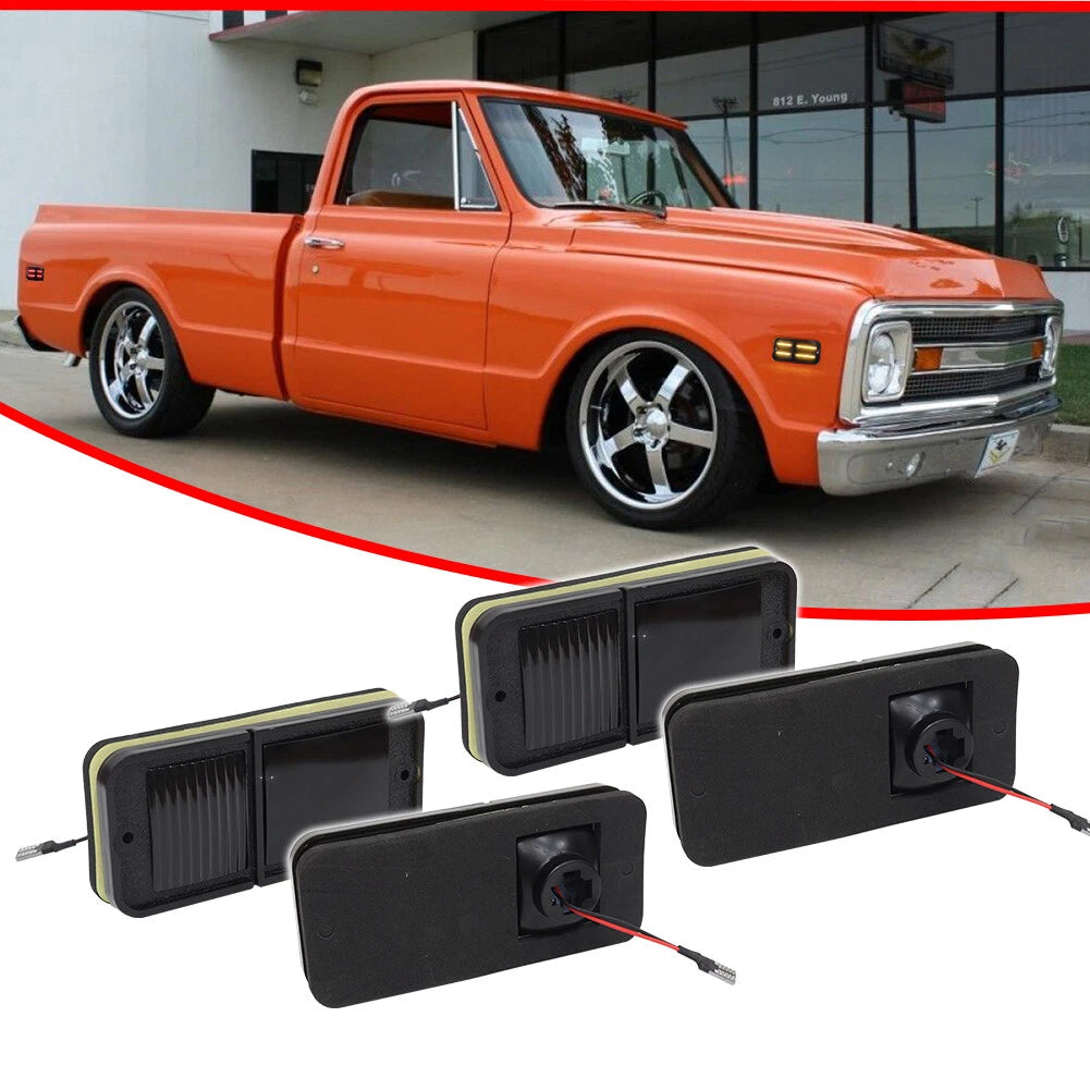 Smoke LED Side Marker Lights for Chevrolet GMC C/K Trucks (1968–1972)