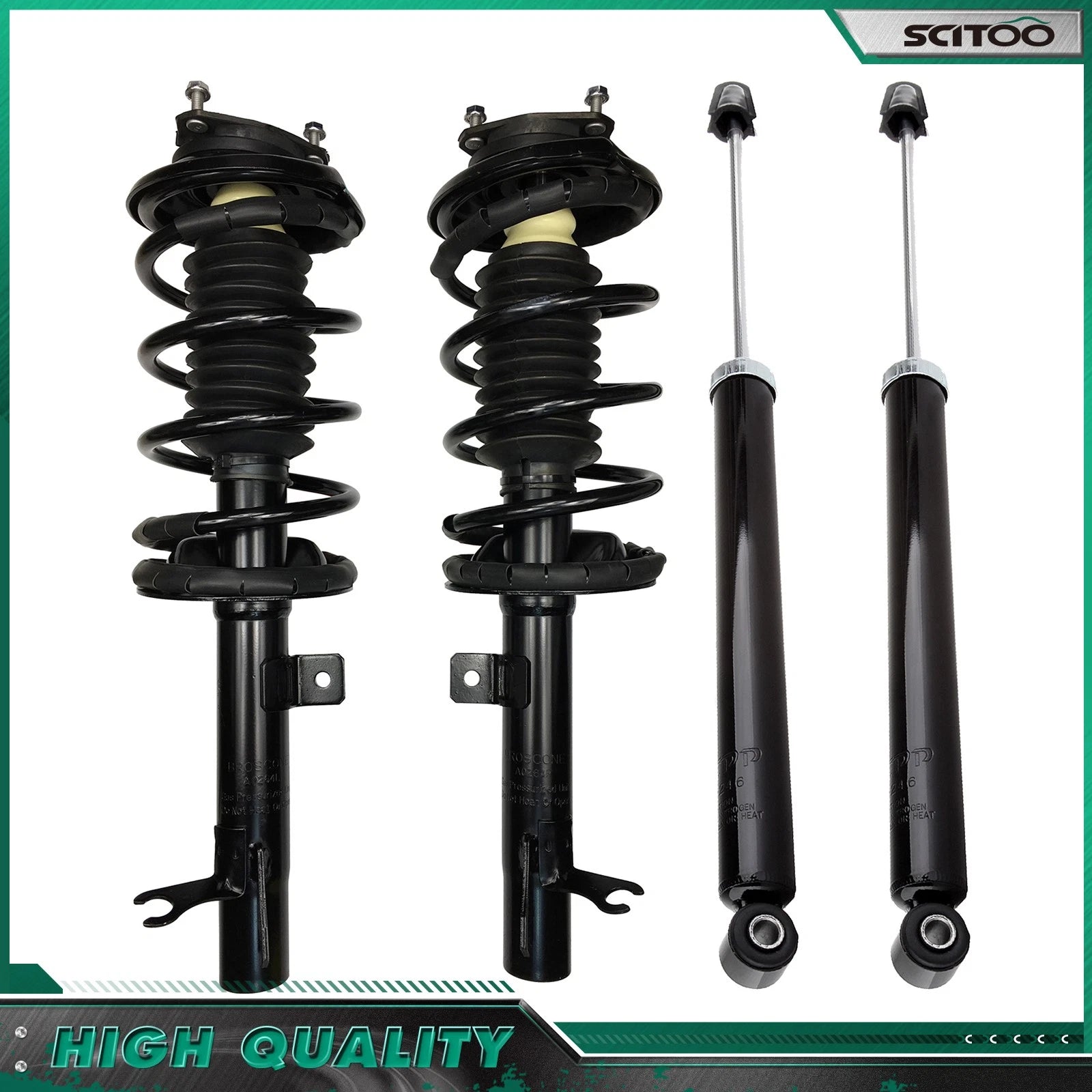 Front Complete Struts & Rear Shocks Assembly for Ford Focus (2000–2005)