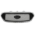 Front Upper Grille Replacement Set Black Chrome for Ford Taurus (2013–2018)