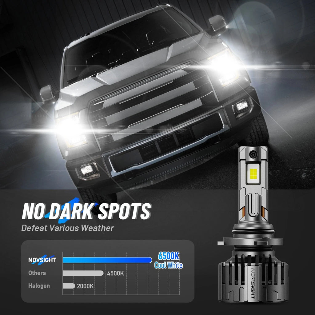 2X NOVSIGHT 9006 HB4 LED Headlight Bulbs Kit for Low Beam (Replace Halogen)