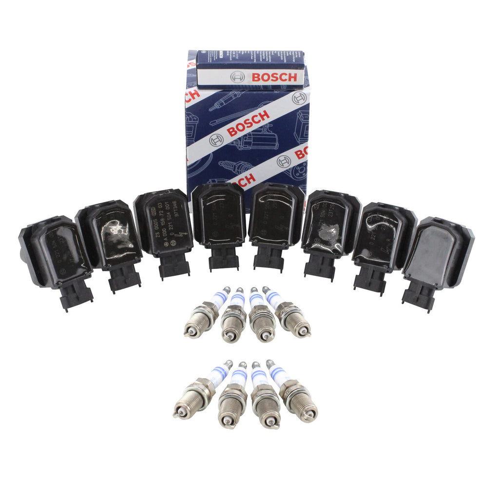 Set of 8 Ignition Coils & Double Iridium Spark Plugs for MB W140 S420 (1992–1999)