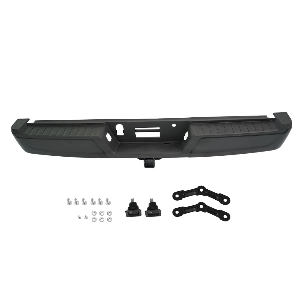 Rear Bumper Assembly for Ford F-150 (2021–2023) W/o Sensor Holes Black