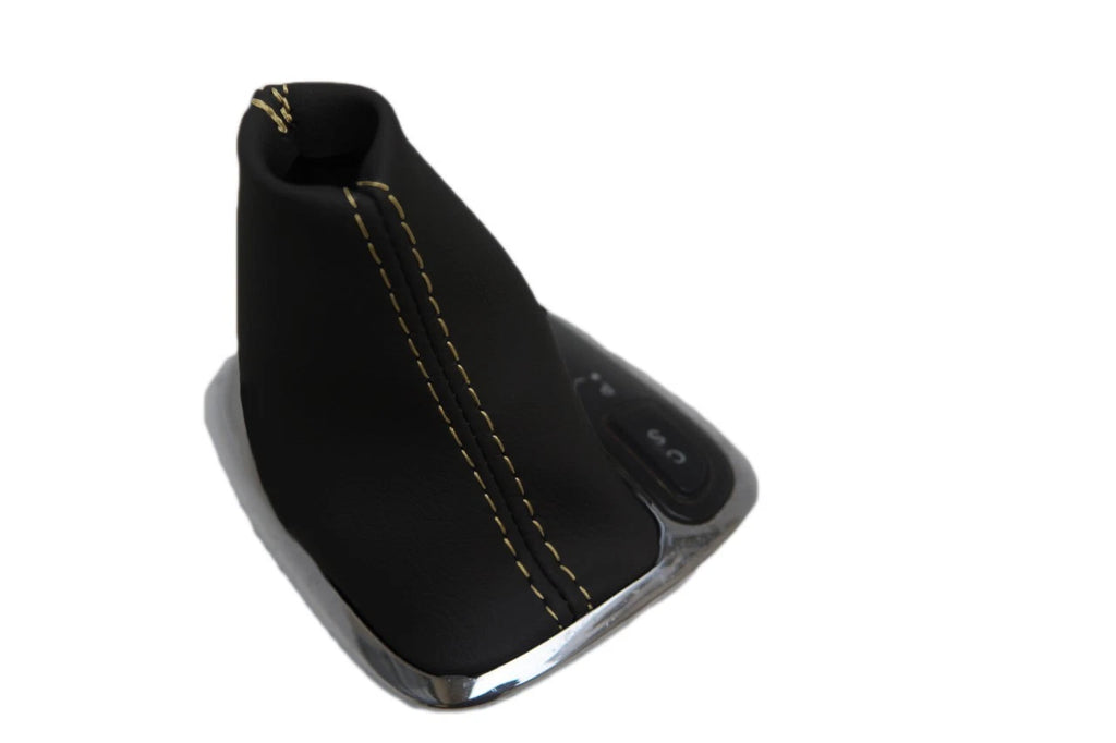 Leather Synthetic Automatic Boot for Mercedes Benz Class C (2001–2009) Beige Stitch