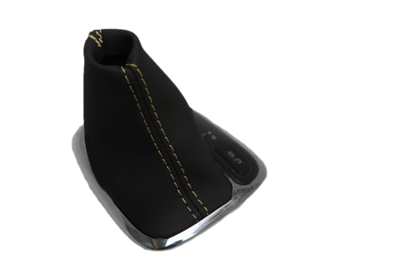 Leather Synthetic Automatic Boot for Mercedes Benz Class C (2001–2009) Beige Stitch