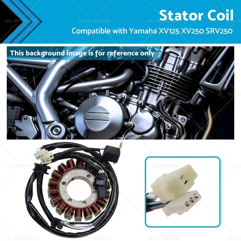 Stator Coil for Yamaha XV125 Virago 125, XV250, SRV250, XT600 (–YYYY)