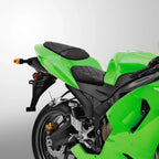 Black Rider Driver & Passenger Seats for Kawasaki Ninja ZX6R ZX6RR (2005-2006)