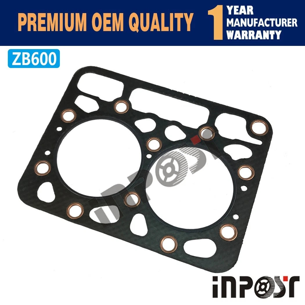 Head Gasket Kit for Kubota Z600 ZB600 Engine B4200 Tractor (Graphite)