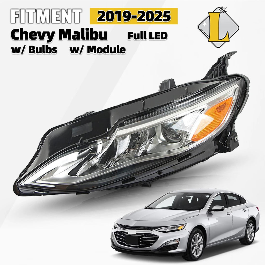 Full LED Headlight Assembly for Chevy Malibu (2019–2025)