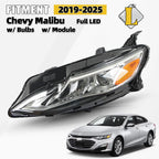 Full LED Headlight Assembly for Chevy Malibu (2019–2025)