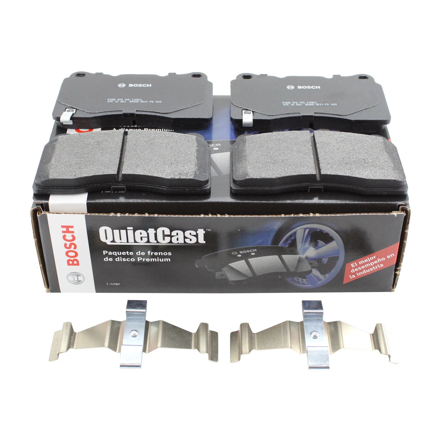 Set of 4 Bosch QuietCast Semi-Metallic Brake Pads for ATS Camaro Lancer BRZ