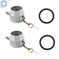 2X Quick-Connect Type B 3" Camlock Fitting for Aluminum Plug NPT Male