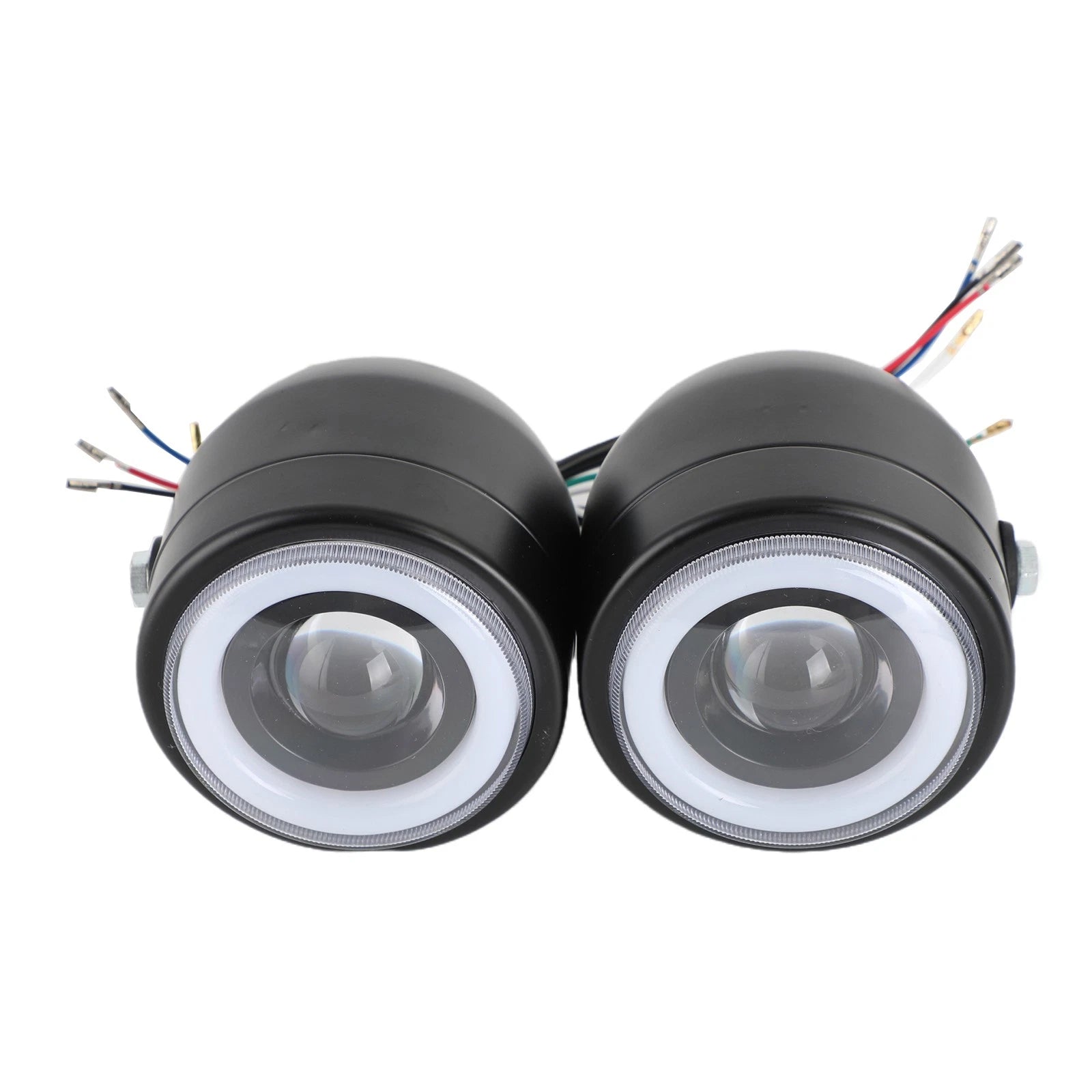 Twin Headlight for Universal Motorcycle (Black)