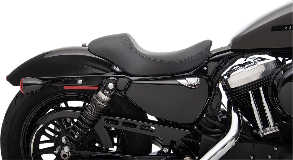 3/4 Solo Seat for Harley-Davidson Sportster (2004–2022) - Black Smooth