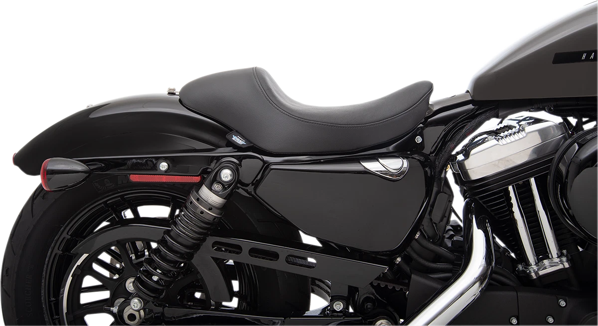 3/4 Solo Seat for Harley-Davidson Sportster (2004–2022) - Black Smooth