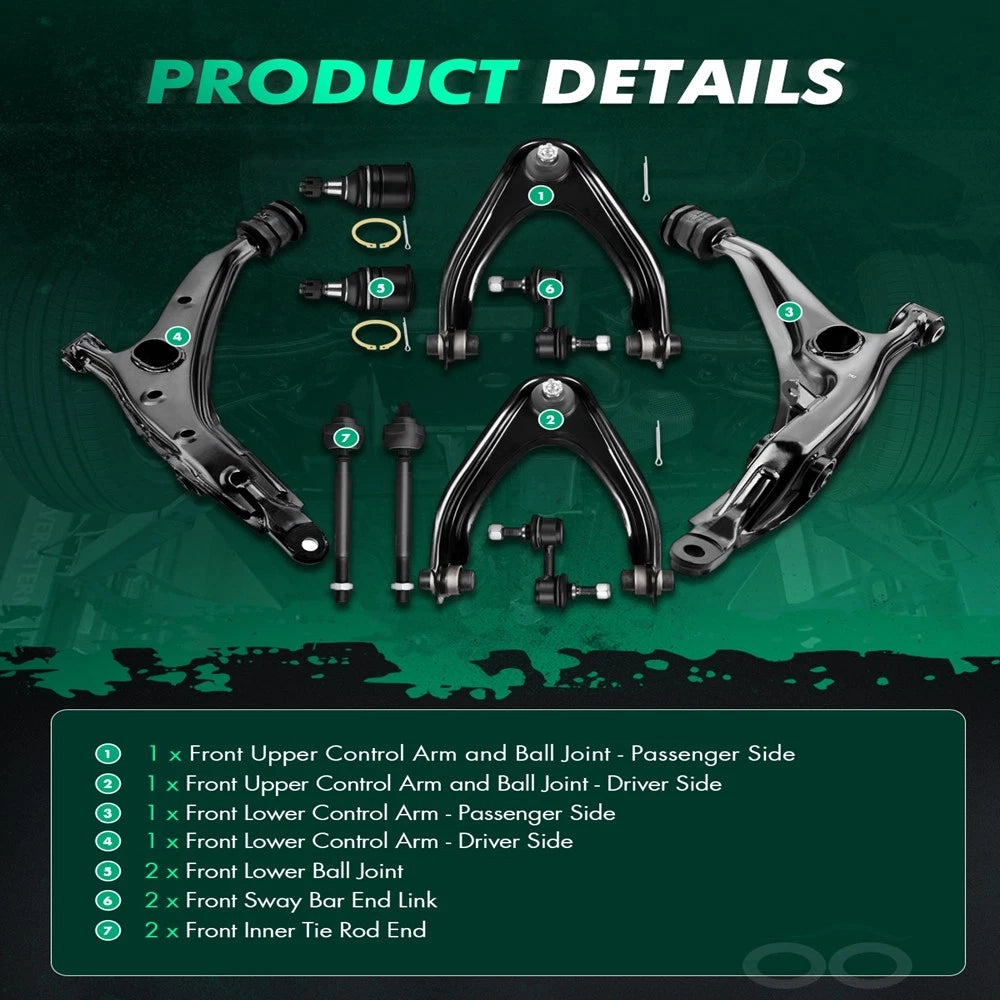 10x Suspension Sway Bar Control Arms Tie Rod End for Honda CR-V (1997–2001)