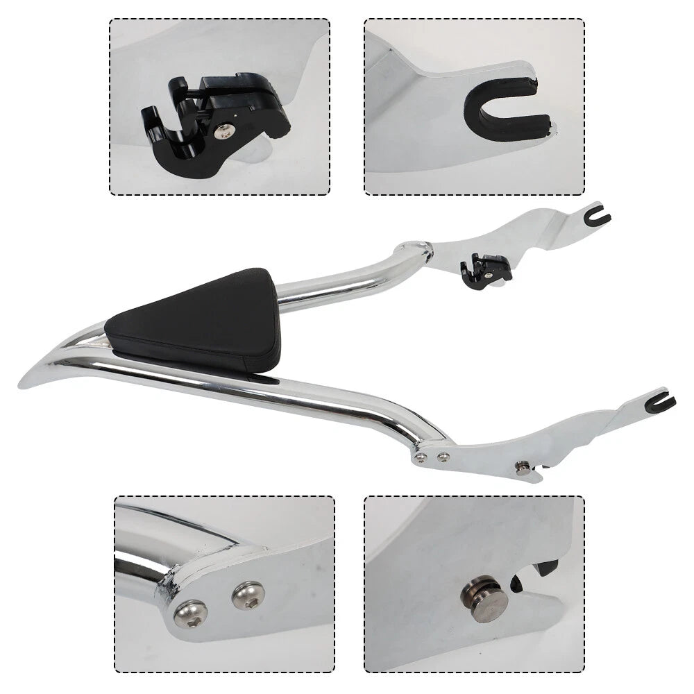 22'' Chrome Backrest Sissy Bar for CVO Touring Road King Glide