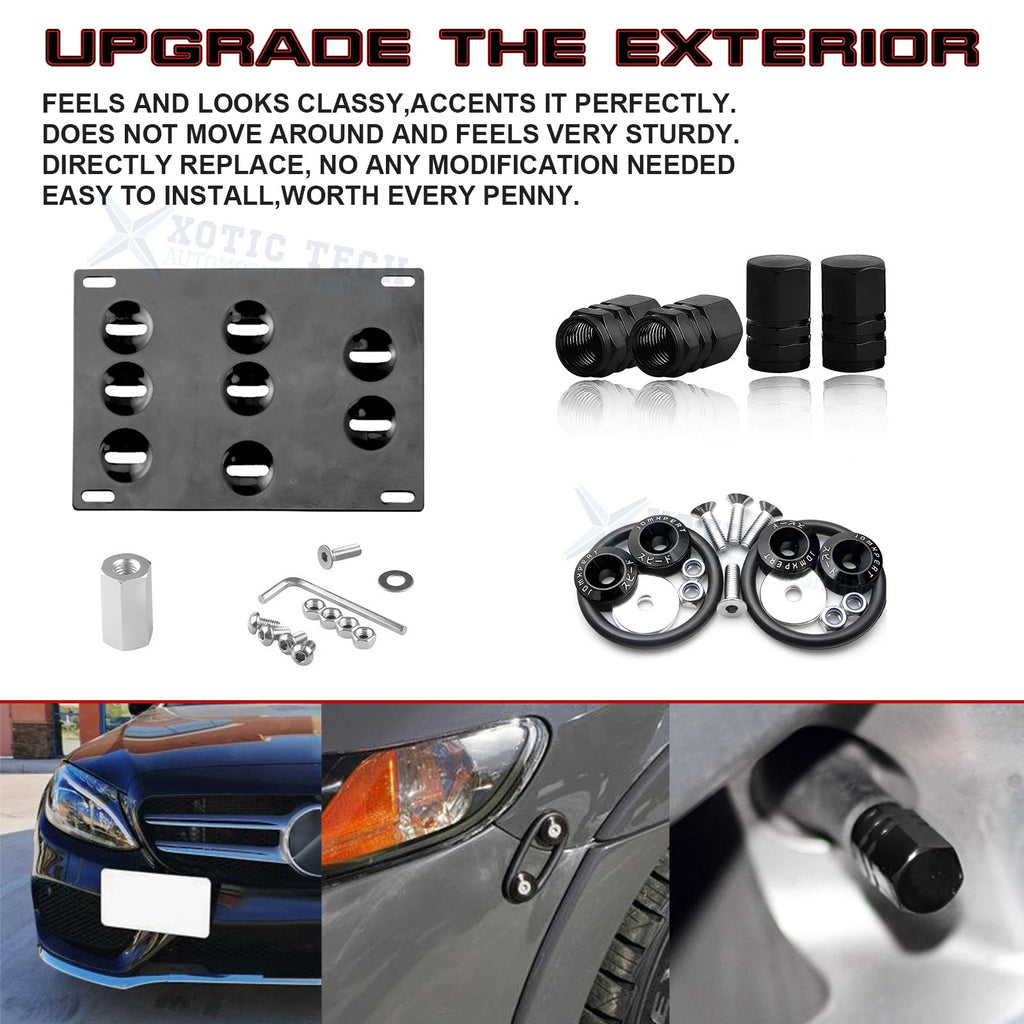 Tow Hook License Plate, Air Valve Cap & Release Fastener for Mercedes C/E (2010-2019)