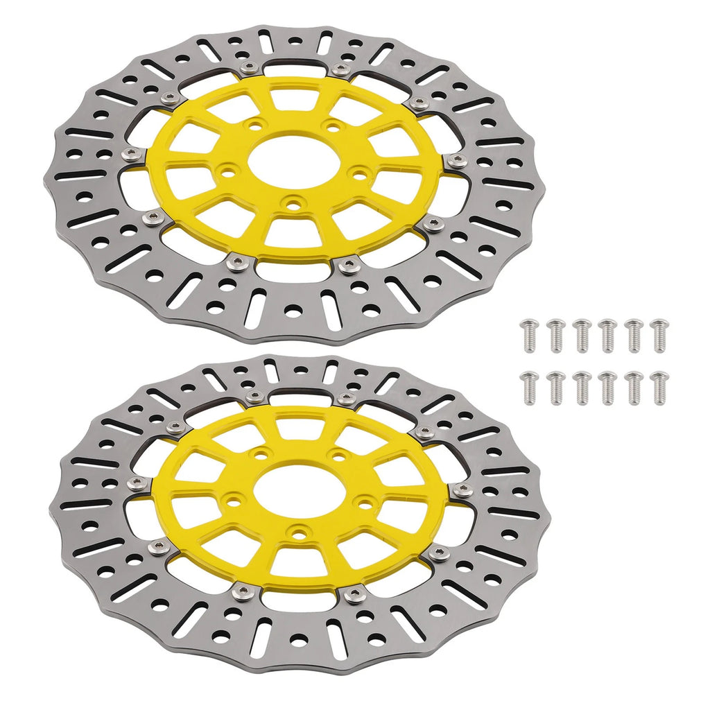 Pair 11.8in Floating Front Brake Rotors for Harley Touring (2008–2019)