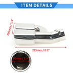 1 Pc Square Curved Dual Exhaust Tip 2.4" Inlet for Toyota Noah/Voxy (2007–2022)