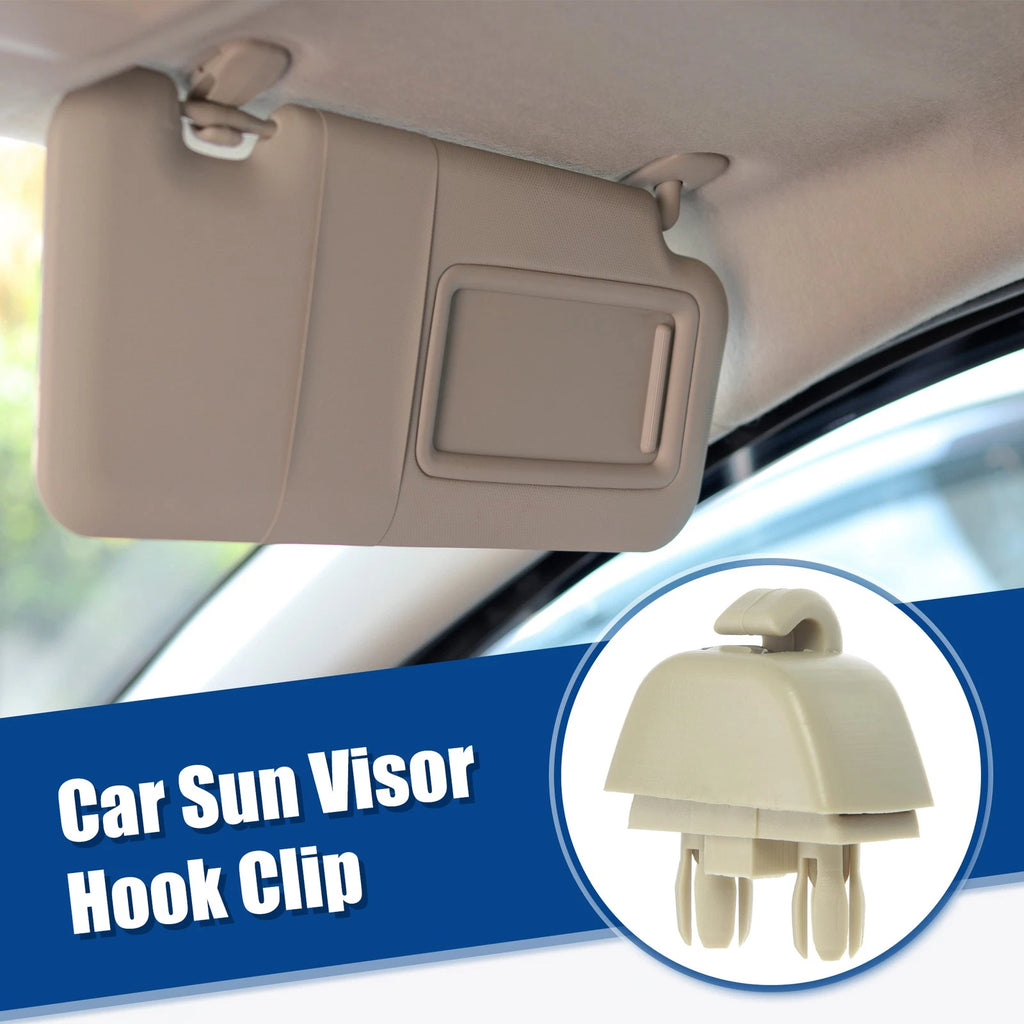 Set of 4 Sun Visor Hook Clips for Volkswagen Audi  Beige